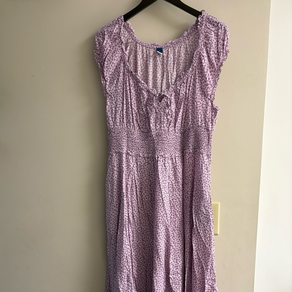 Old Navy Lavender Floral Maxi Dress